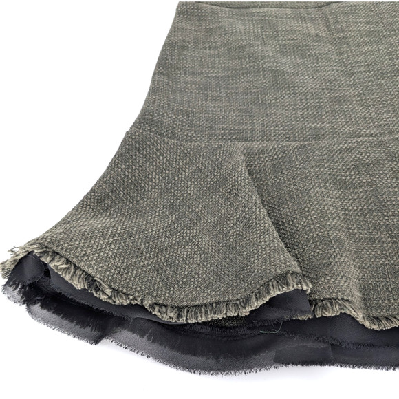 Ann Taylor Olive Tweed Drop Waist Chiffon Layered Preppy Peplum Skirt Size 2 - Picture 5 of 10
